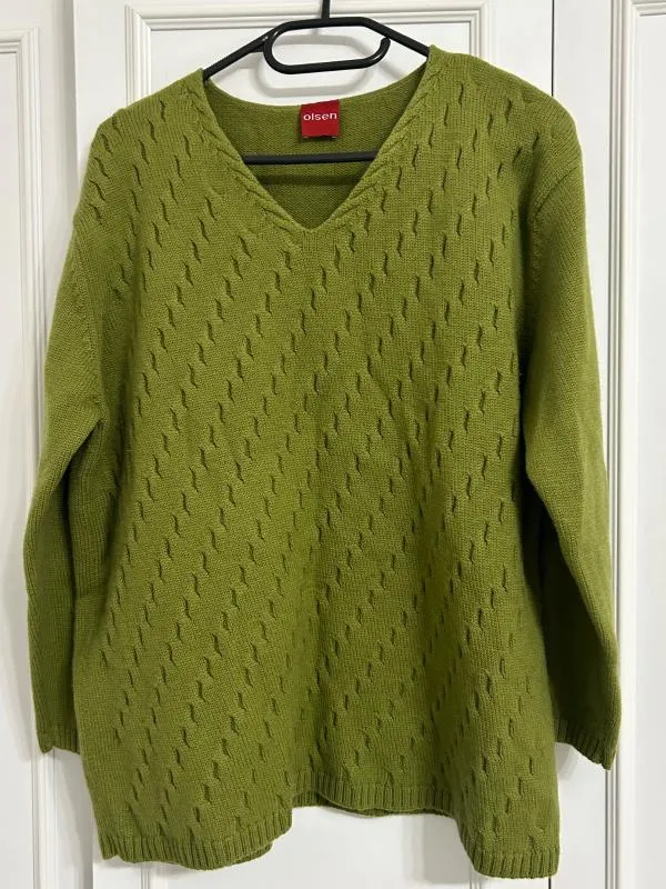 Pulover cu anchior Olsen XL | Verde, Normal, Regular Standard fit, Lână - Image 10