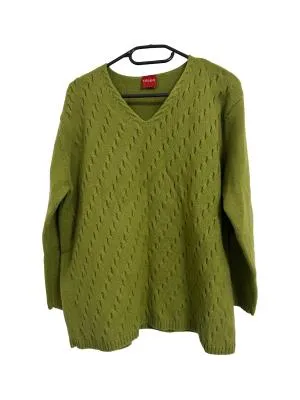 Pulover cu anchior Olsen XL | Verde, Normal, Regular   Standard fit, Lână