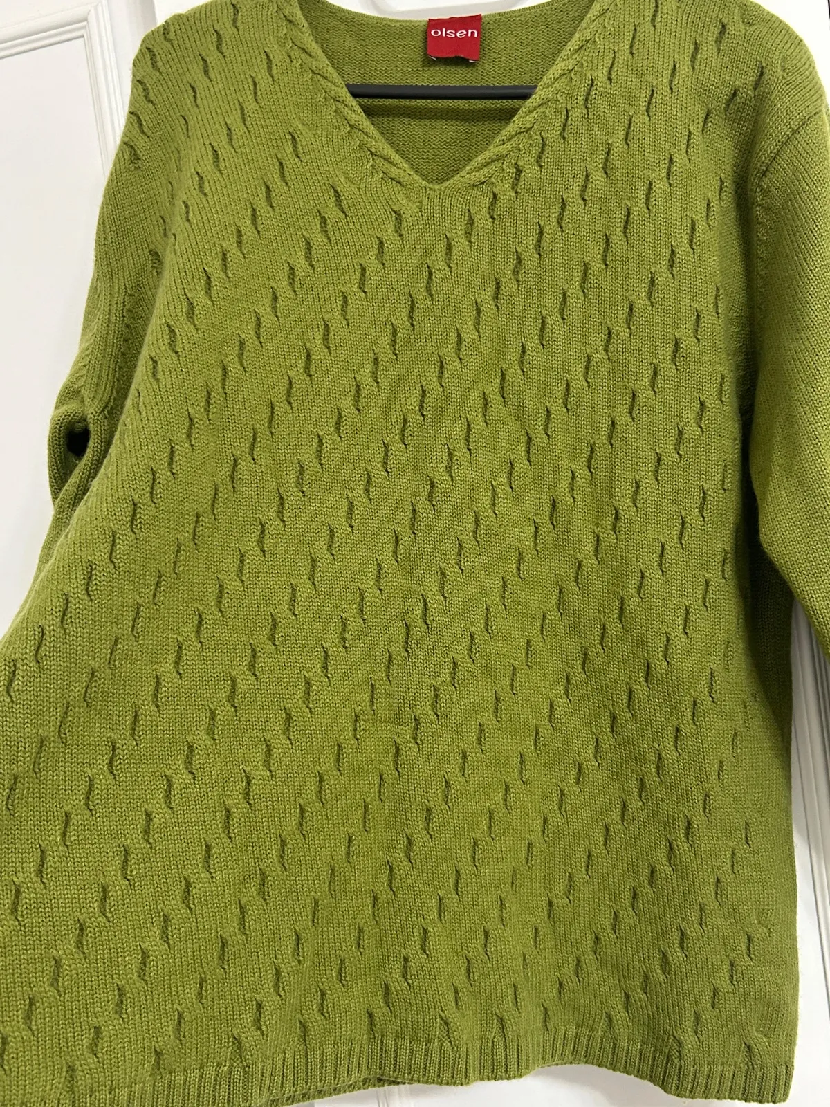 Pulover cu anchior Olsen XL | Verde, Normal, Regular Standard fit, Lână - Image 2