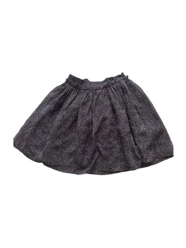 Fustă Mini Guess S | Negru, Talie înaltă, Cu volane fit, Buline & Imprimeuri mici, Poliester