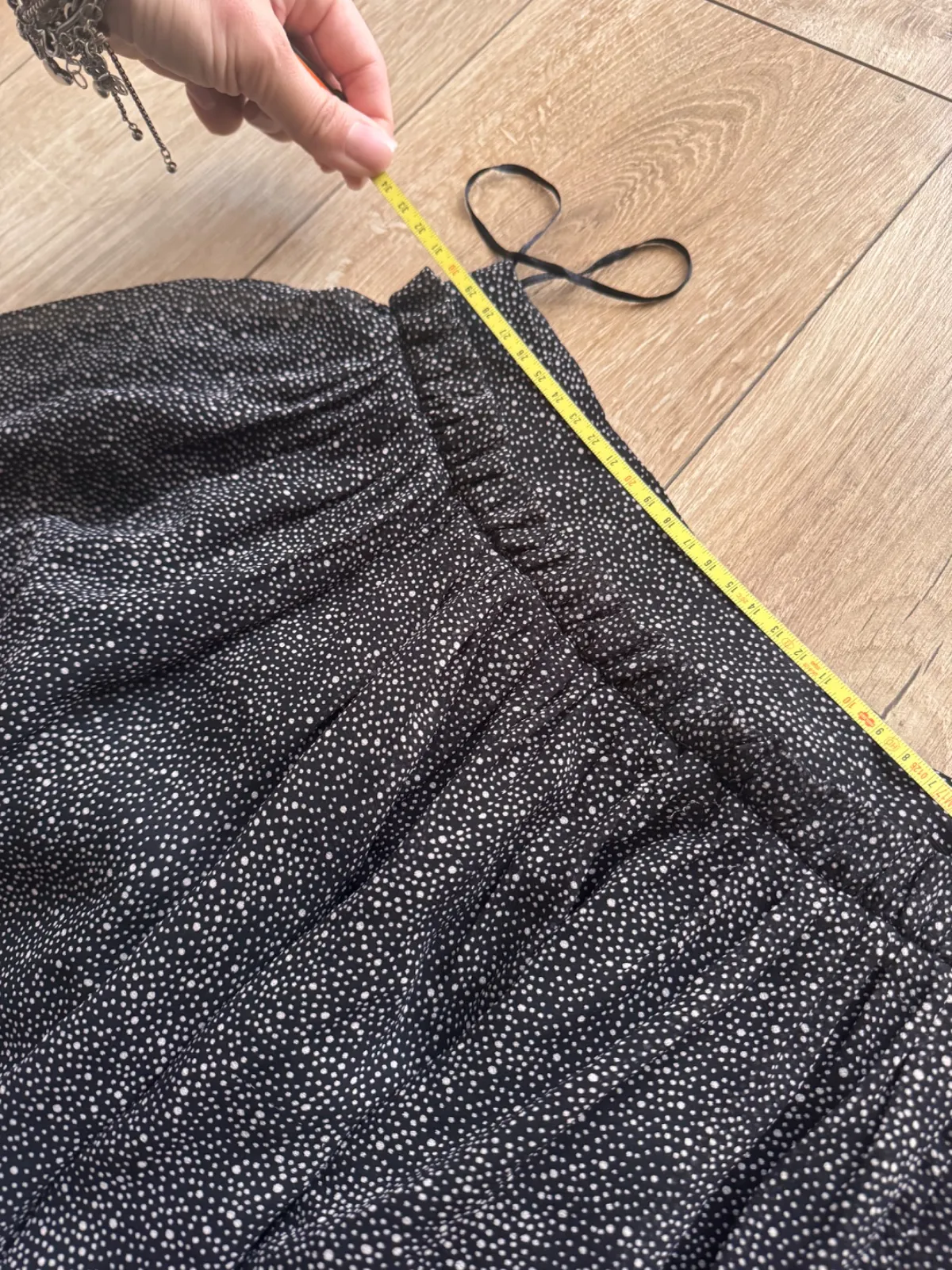 Fustă Mini Guess S | Negru, Talie înaltă, Cu volane fit, Buline & Imprimeuri mici, Poliester - Image 7