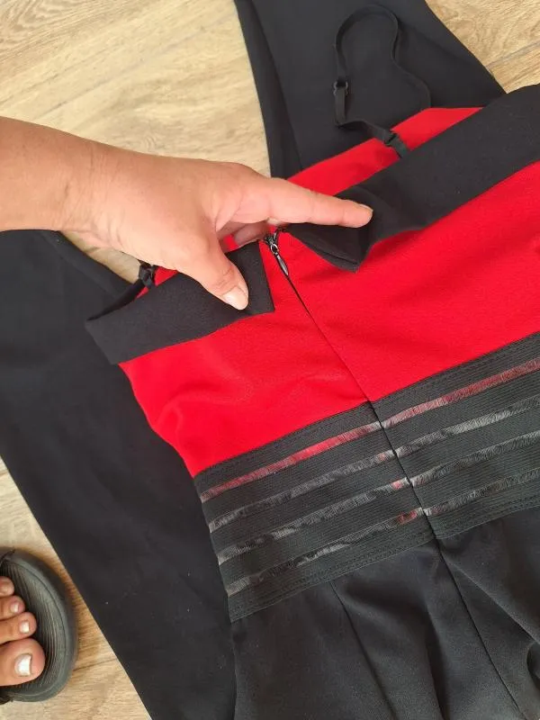 Salopetă lungă Abercrombie & Fitch S | Negru, Bretele subțiri, Transparent - Image 4