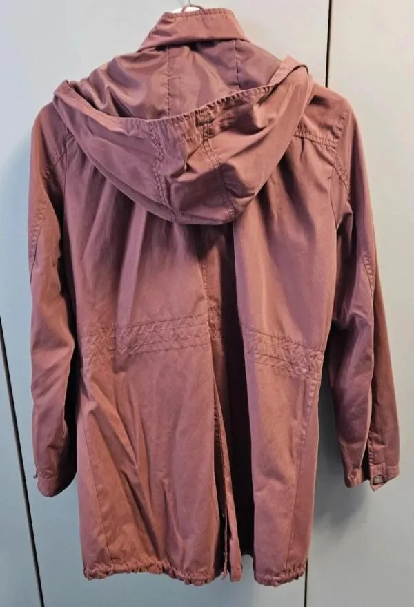 Geacă parka Only L | Roz, Cu glugă, Monocrom - Image 4