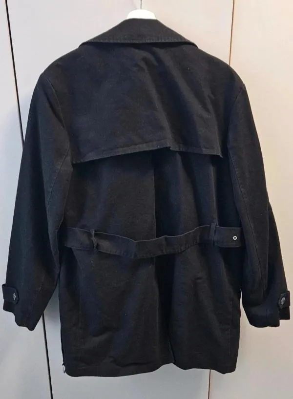 Trenci ASOS L | Negru, Fără glugă, Monocrom - Image 2