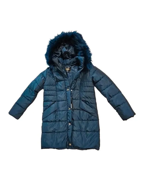 Geacă matlasată Dewberry L | Bleumarin, Cu glugă detașabilă, Monocrom