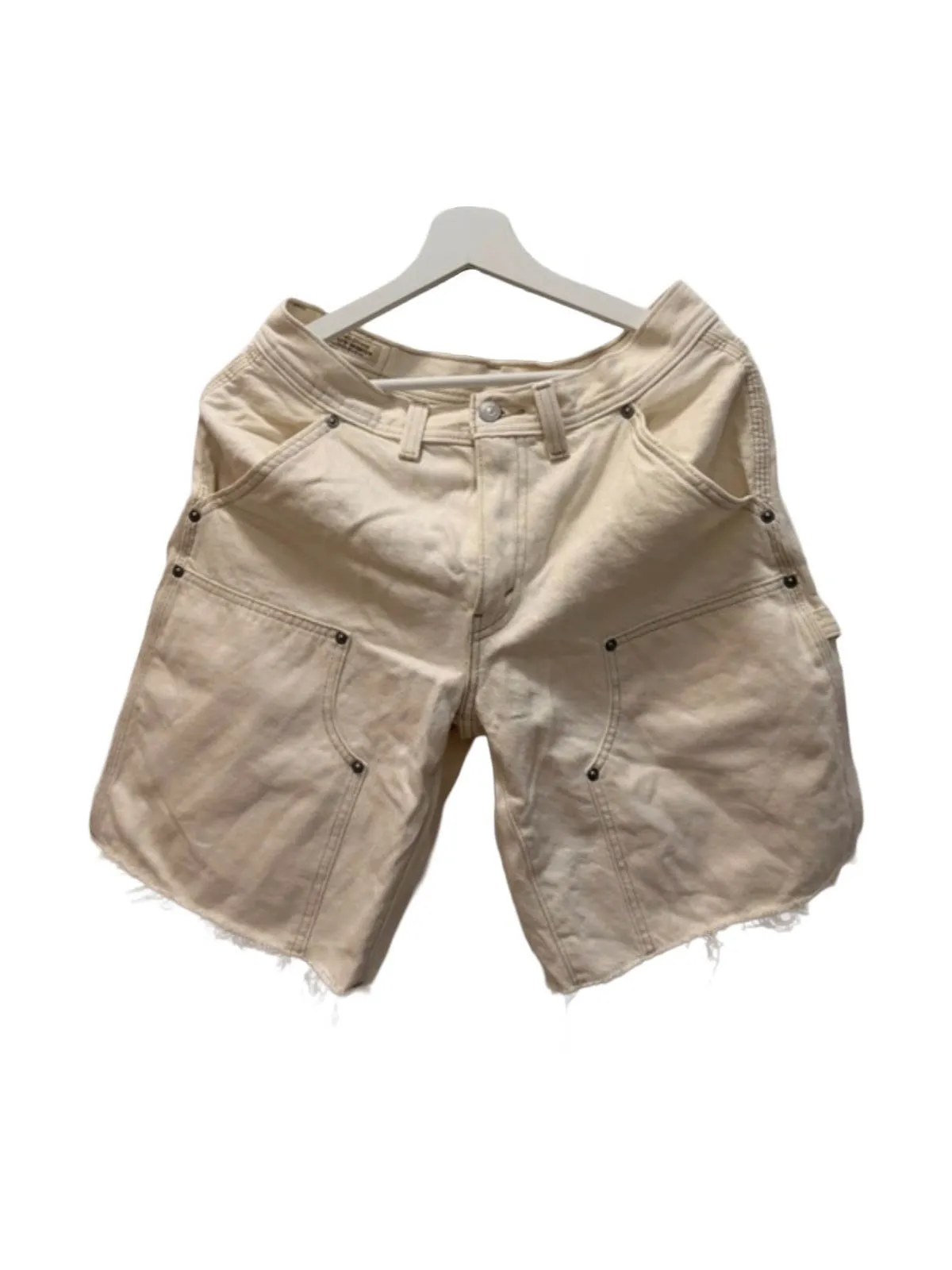 Pantaloni Scurți Wide Leg fit Levi's UK 28 | Bej, Talie înaltă, Clasici Casual, Bumbac