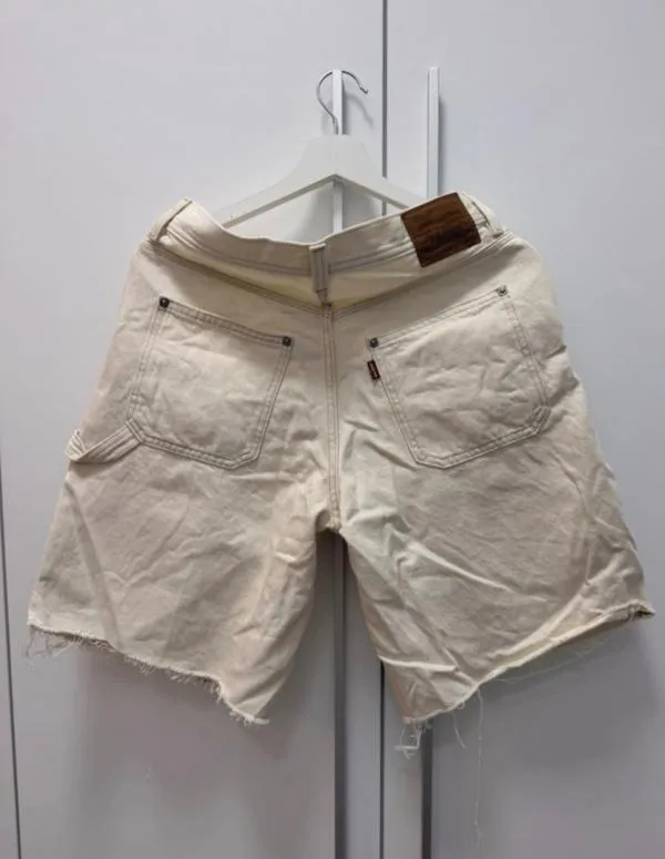 Pantaloni Scurți Wide Leg fit Levi's UK 28 | Bej, Talie înaltă, Clasici   Casual, Bumbac - Image 2