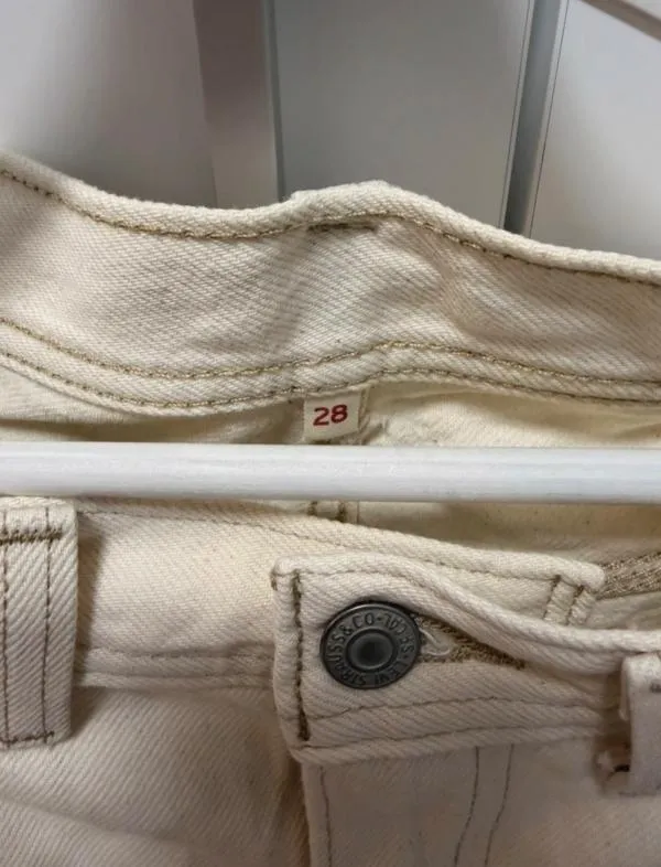 Pantaloni Scurți Wide Leg fit Levi's UK 28 | Bej, Talie înaltă, Clasici   Casual, Bumbac - Image 3