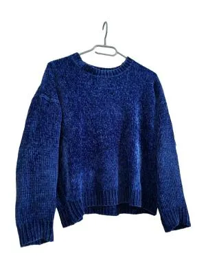 Pulover la baza gâtului Sinsay S | Albastru, Normal, Regular   Standard fit, Monocrom