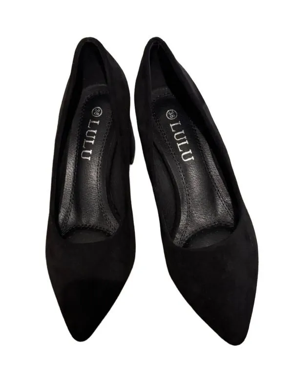 Pantofi cu toc mediu gros slip-on Lulu EU 38 | Negru