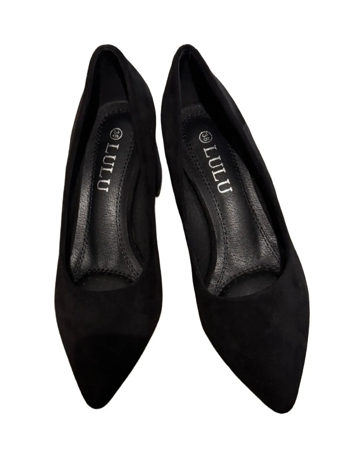 Pantofi cu toc cu toc mediu gros slip-on Lulu EU 38 | Negru