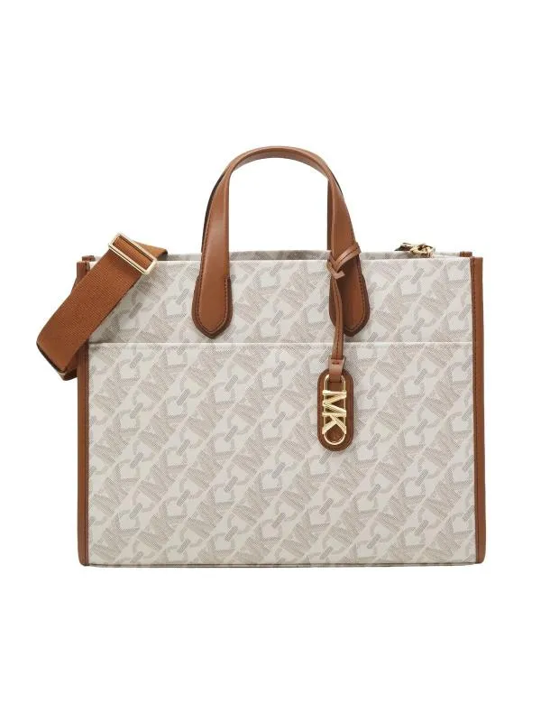 Geantă de umăr Michael Kors | Bej, Logo