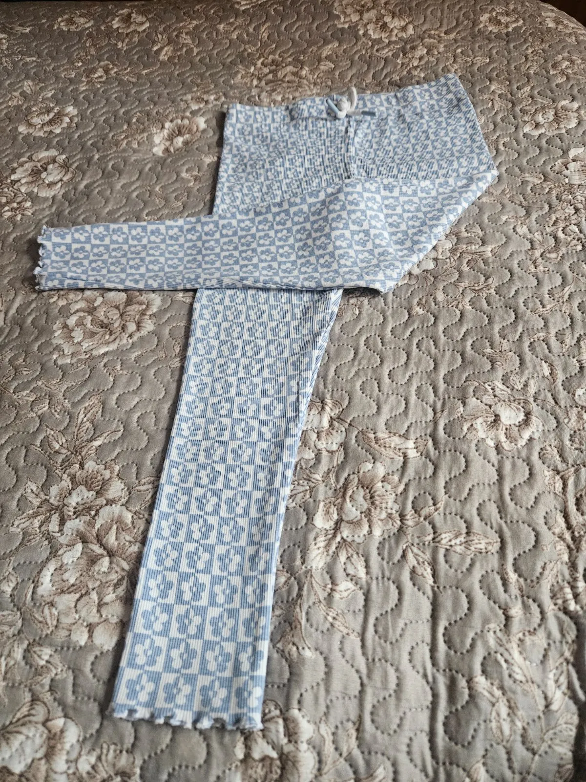 Colanți Primark Fete 7 ani (117-122 cm) | Bleu, Lungi, Floral & Tropical, Bumbac - Image 10