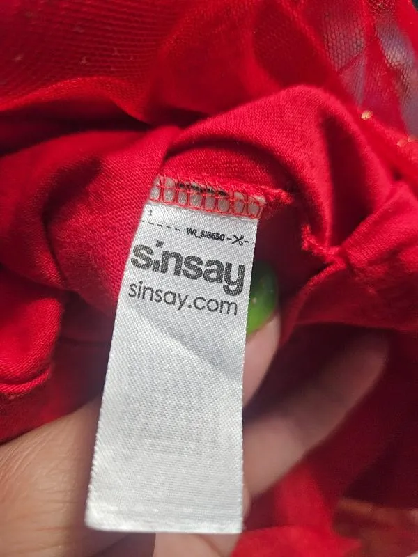 Rochie de zi Sinsay Fete 7 ani (117-122 cm) | Roșu - Image 3