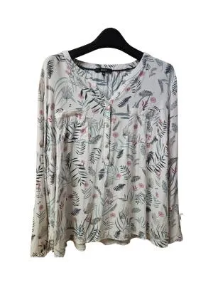 Bluză Bonita EU 48 | Alb, Normal, Mânecă lungă, Regular Standard fit, Floral & Tropical