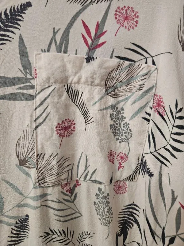 Bluză Bonita EU 48 | Alb, Normal, Mânecă lungă, Regular   Standard fit, Floral & Tropical - Image 4