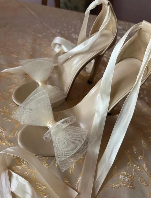 Sandale cu toc înalt stiletto Shein EU 37 | Bej - Image 2