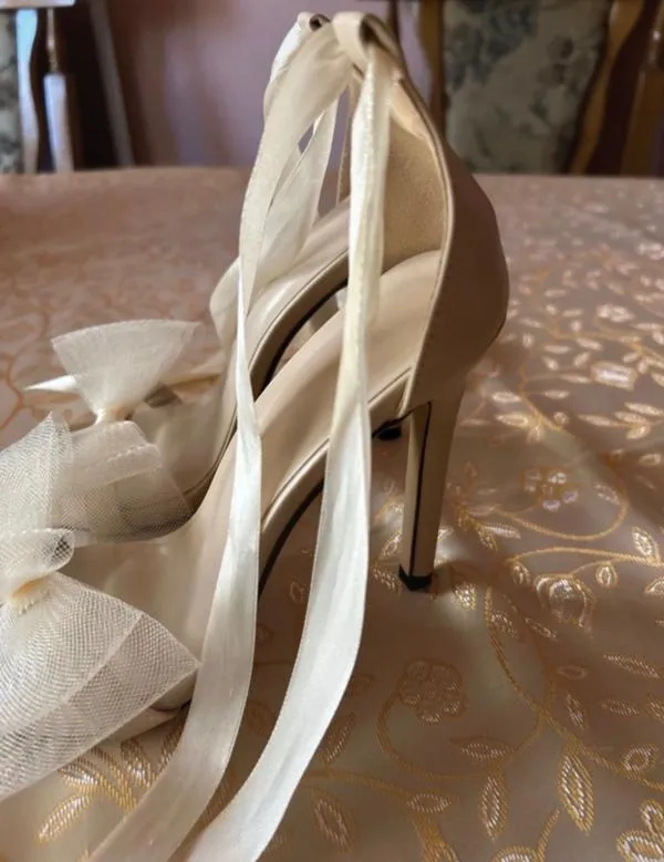 Sandale cu toc înalt stiletto Shein EU 37 | Bej - Image 3