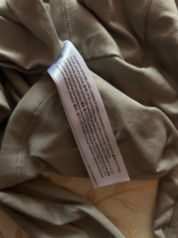 Bluză Cropped (Scurt) Bershka S | Khaki, Mânecă lungă, Mulat   Cambrat fit, Poliamidă - Image 6