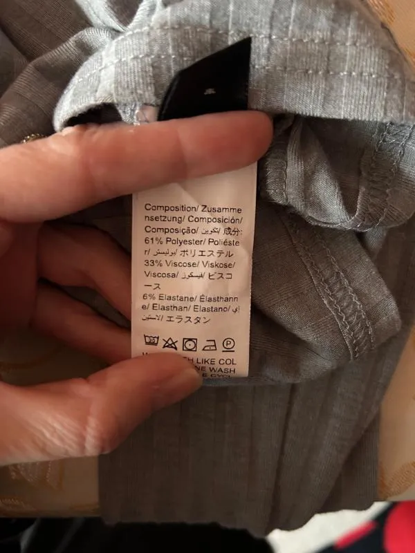 Bluză Cropped (Scurt) Shein S | Gri, Mânecă lungă, Regular   Standard fit, Poliester - Image 6