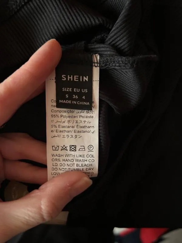 Bluză Cropped (Scurt) Shein S | Negru, Mânecă lungă, Regular   Standard fit, Poliester - Image 4