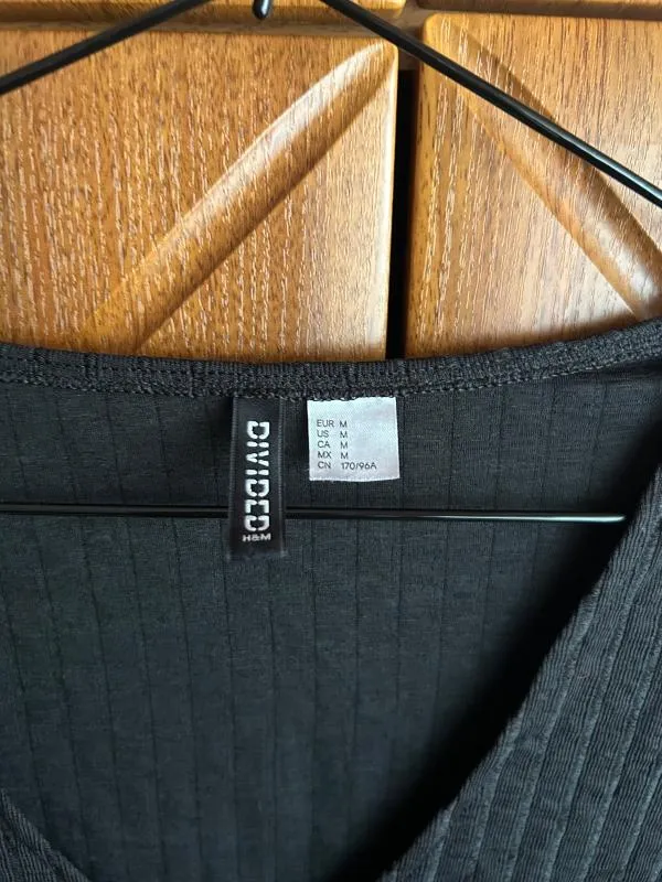 Cardigan Cropped (Scurt) H&M M | Negru, Regular   Standard fit, Poliester - Image 3