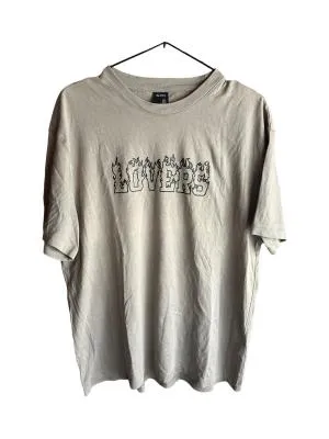 Tricou cu imprimeu Bershka S | Gri, Bumbac