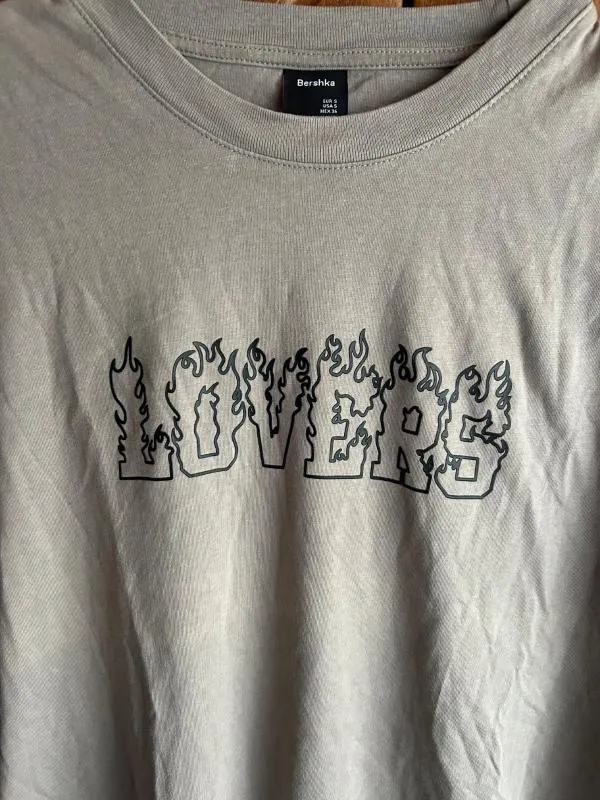 Tricou cu imprimeu Bershka S | Gri, Bumbac - Image 2