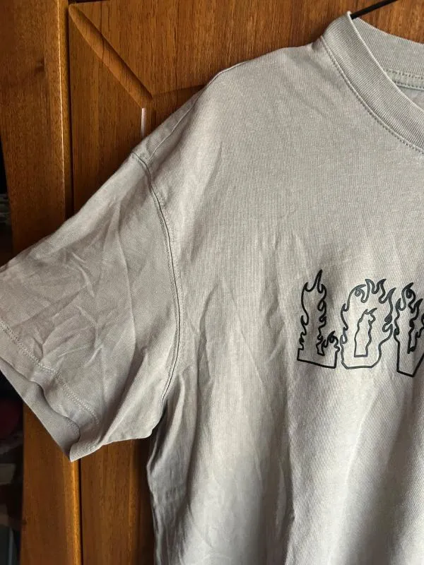 Tricou cu imprimeu Bershka S | Gri, Bumbac - Image 3