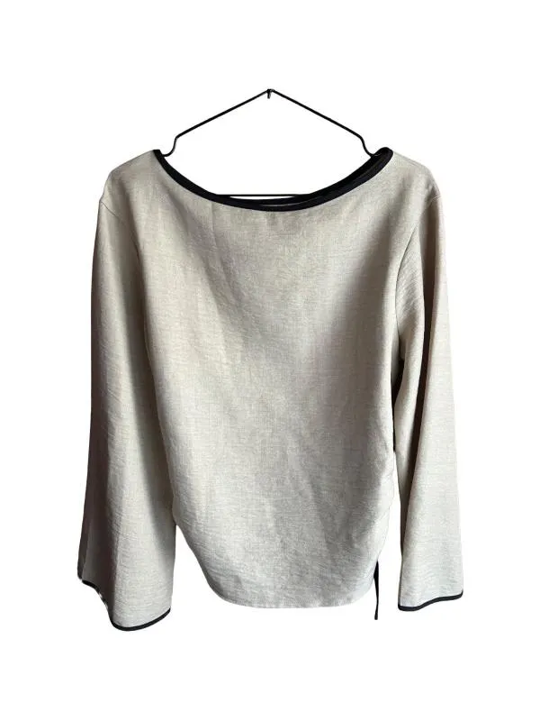 Bluză Shein S | Ivoire, Lung, Mânecă lungă, Regular   Standard fit, Poliester