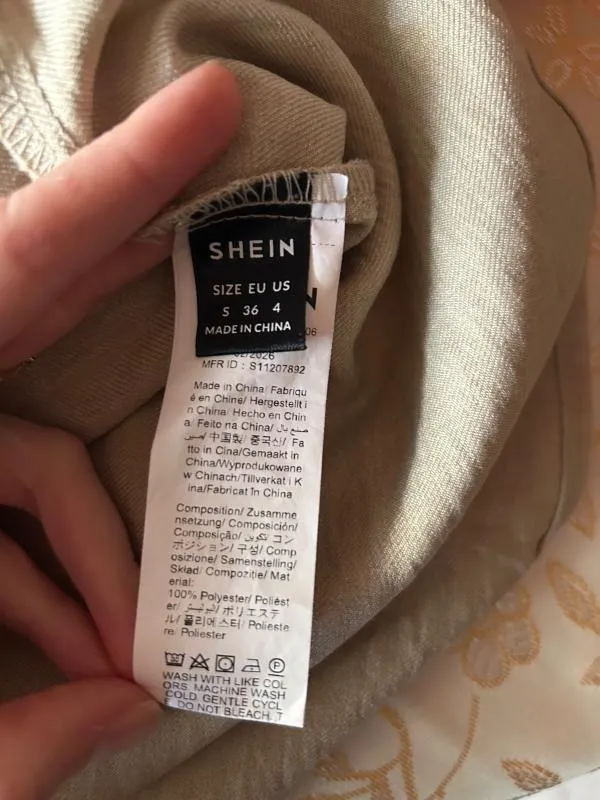 Bluză Shein S | Ivoire, Lung, Mânecă lungă, Regular   Standard fit, Poliester - Image 5