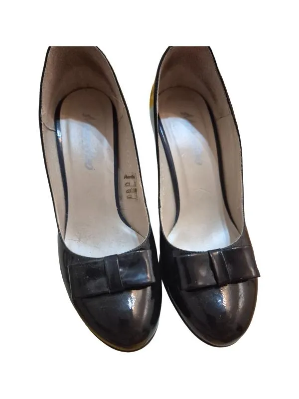 Pantofi cu toc mediu gros slip-on Marelbo EU 36 | Negru