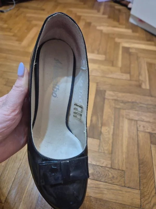 Pantofi cu toc mediu gros slip-on Marelbo EU 36 | Negru - Image 2