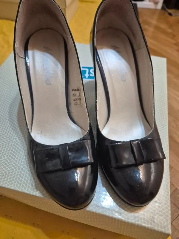 Pantofi cu toc mediu gros slip-on Marelbo EU 36 | Negru - Image 5