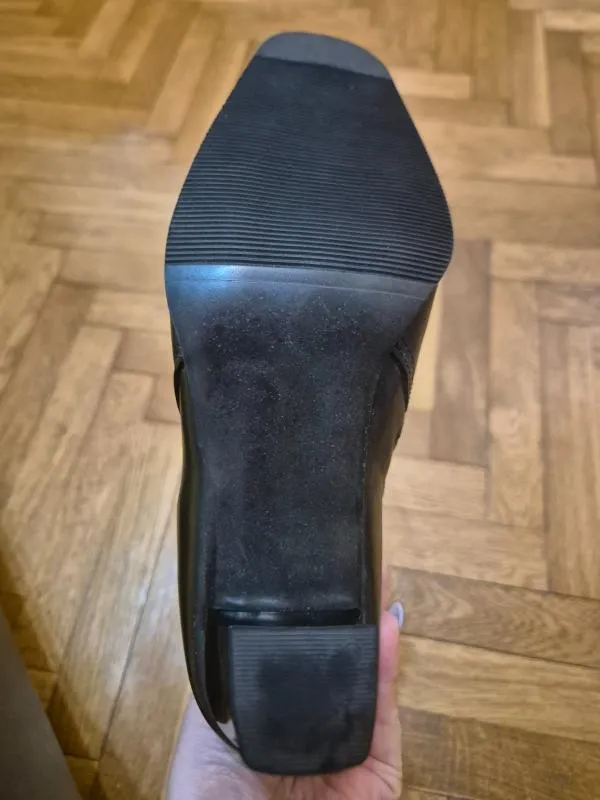 Pantofi cu toc mediu gros slip-on Marelbo EU 36 | Negru - Image 4
