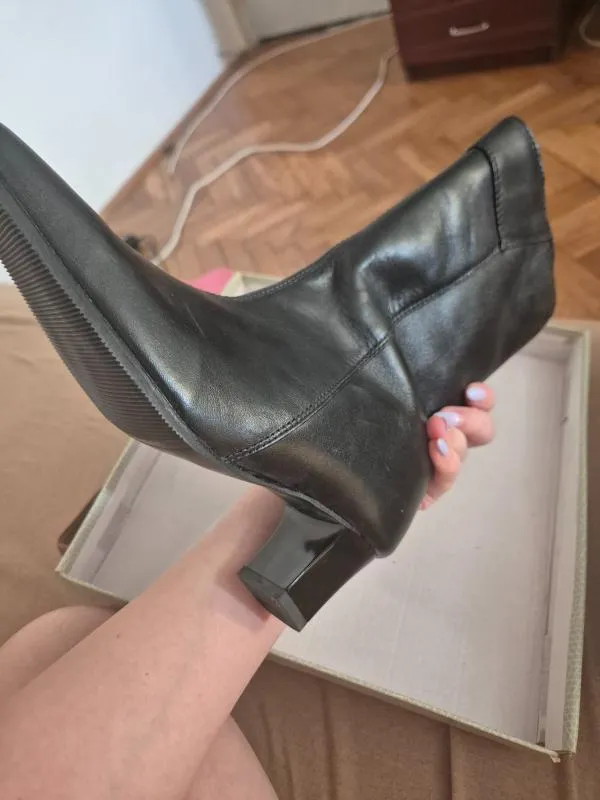 Cizme până la jumătatea gambei mediu gros EU 36 | Negru