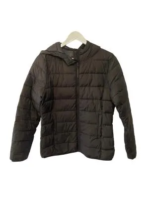 Geacă puffer Tom Tailor M | Negru, Cu glugă, Monocrom