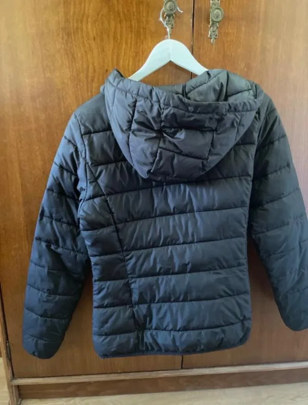 Geacă puffer Tom Tailor M | Negru, Cu glugă, Monocrom - Image 7