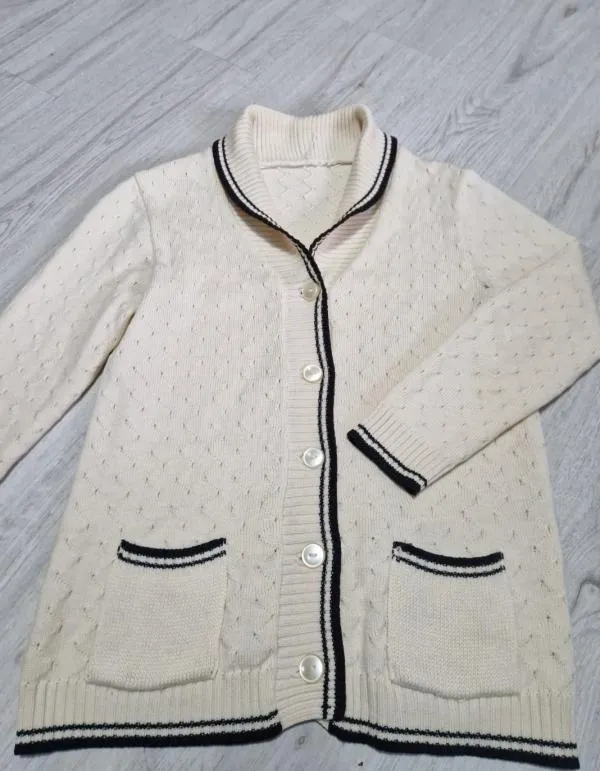 Cardigan S-M | Bej, Normal, Regular Standard fit - Image 3