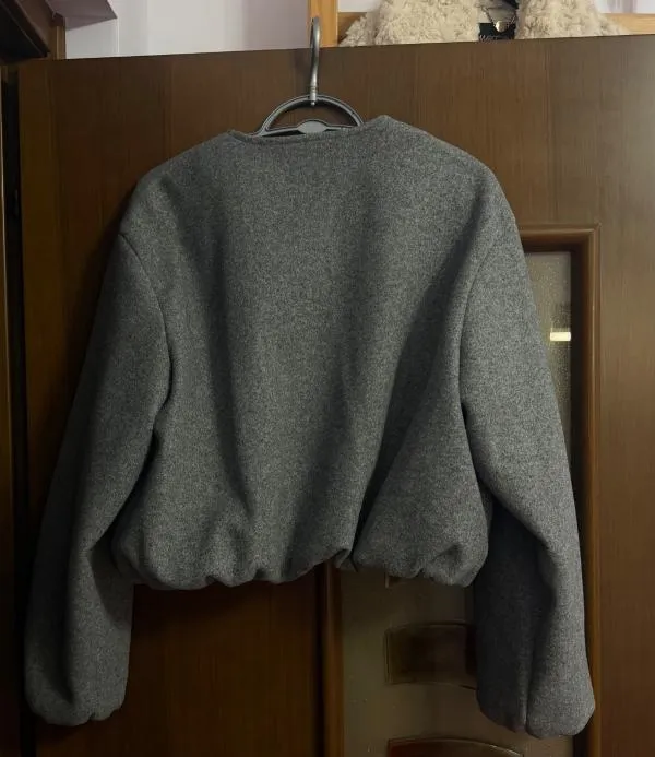 Geacă bomber Zara M | Gri, Fără glugă, Poliester - Image 3