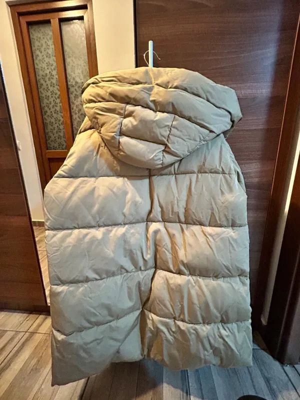 Geacă de iarnă Mango L | Bej, Cu glugă, Monocrom, Poliester - Image 7