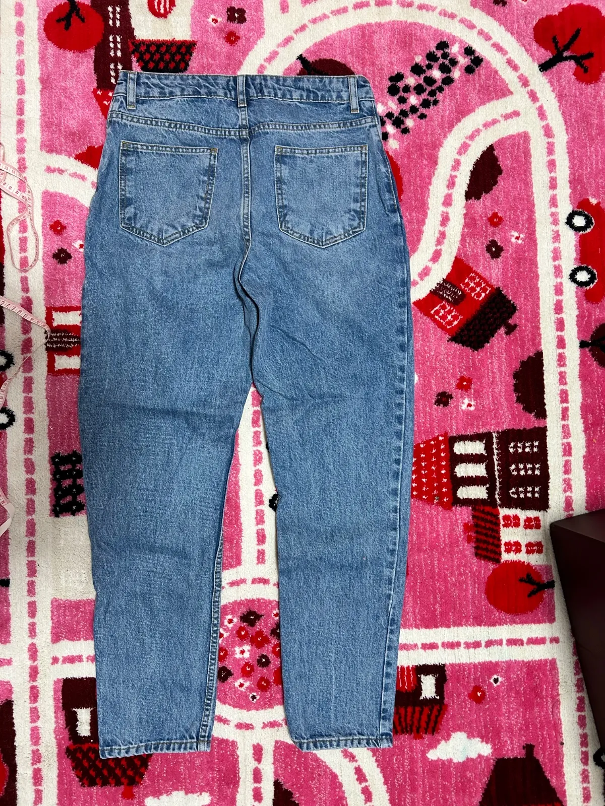 Blugi Trendyol S | Albastru, Lungi, Talie înaltă, Regular (Standard) fit, Monocrom, Clasici   Simpli - Image 2