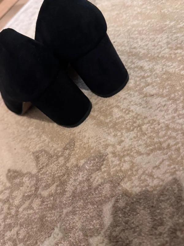 Pantofi cu toc mediu gros slip-on Lulu EU 38 | Negru - Image 5