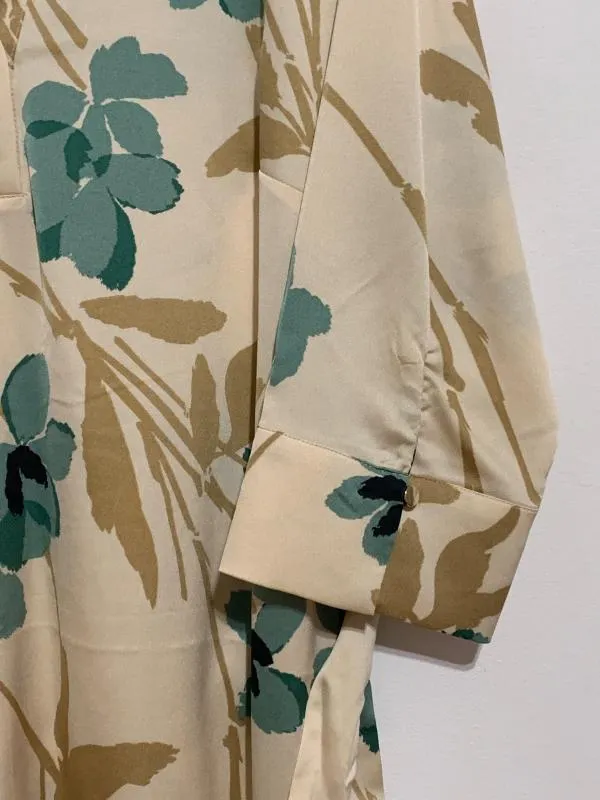 Rochie de vară Midi H&M L | Bej, Mânecă lungă, Floral & Tropical, Poliester - Image 5