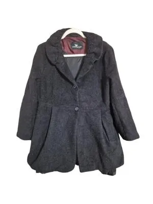 Palton Saint Jacques XL | Negru, Fără glugă, Lână