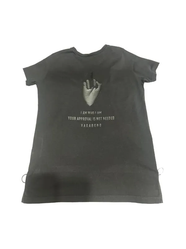 Tricou cu imprimeu Vagabond S | Negru, Logo, Bumbac
