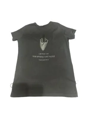 Tricou cu imprimeu Vagabond S | Negru, Logo, Bumbac