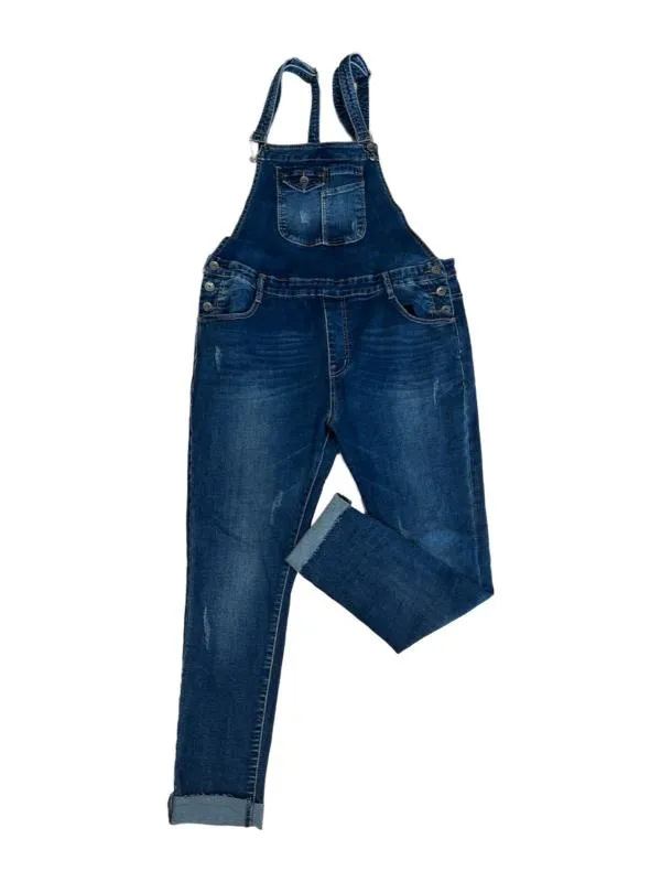Salopetă Lungă XL | Albastru, Bretele subțiri, Denim