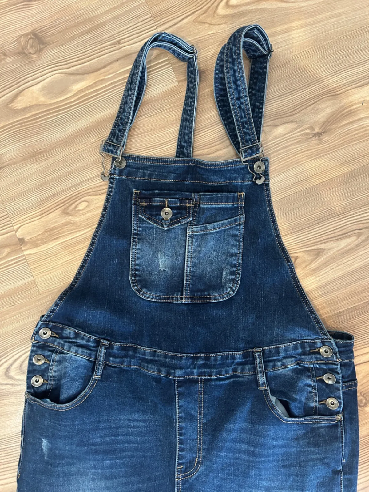 Salopetă Lungă XL | Albastru, Bretele subțiri, Denim - Image 3