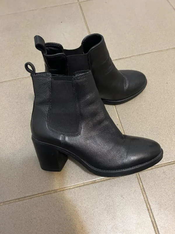 Botine mediu gros Atelier Megis EU 36 | Negru - Image 6